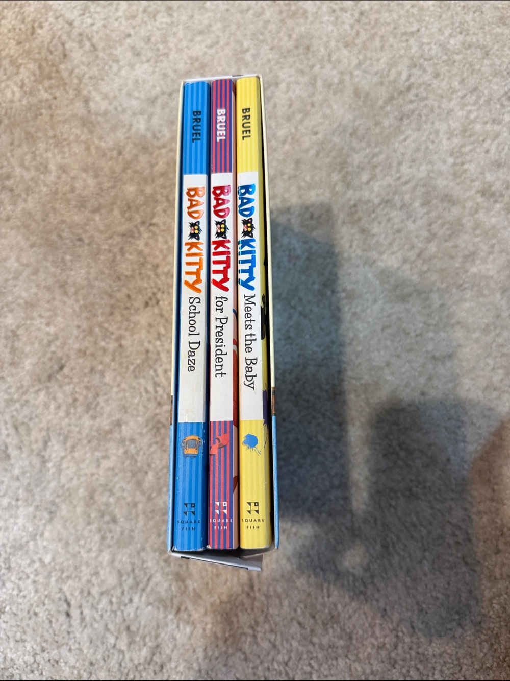 Bad Kitty 3-Book Set - Colorful Blue, Pink, Yellow Spines